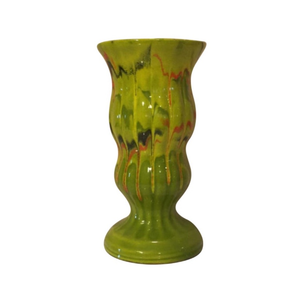CFP California Pottery Drip Vase, Mid Century